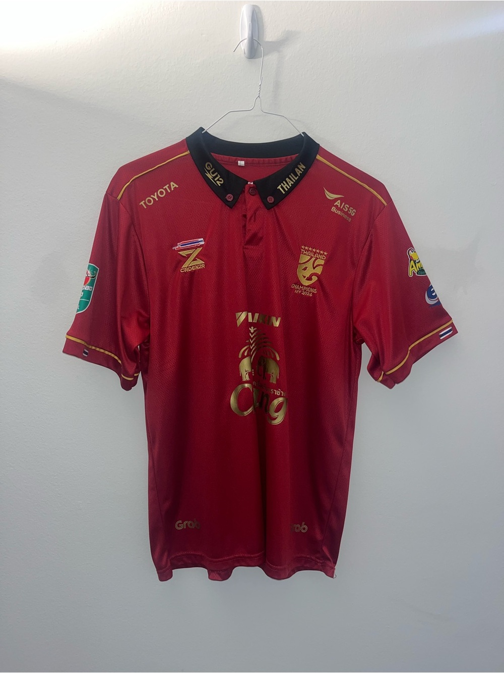 Thailand Red and Gold Short-Sleeve Men’s Polo Shirt